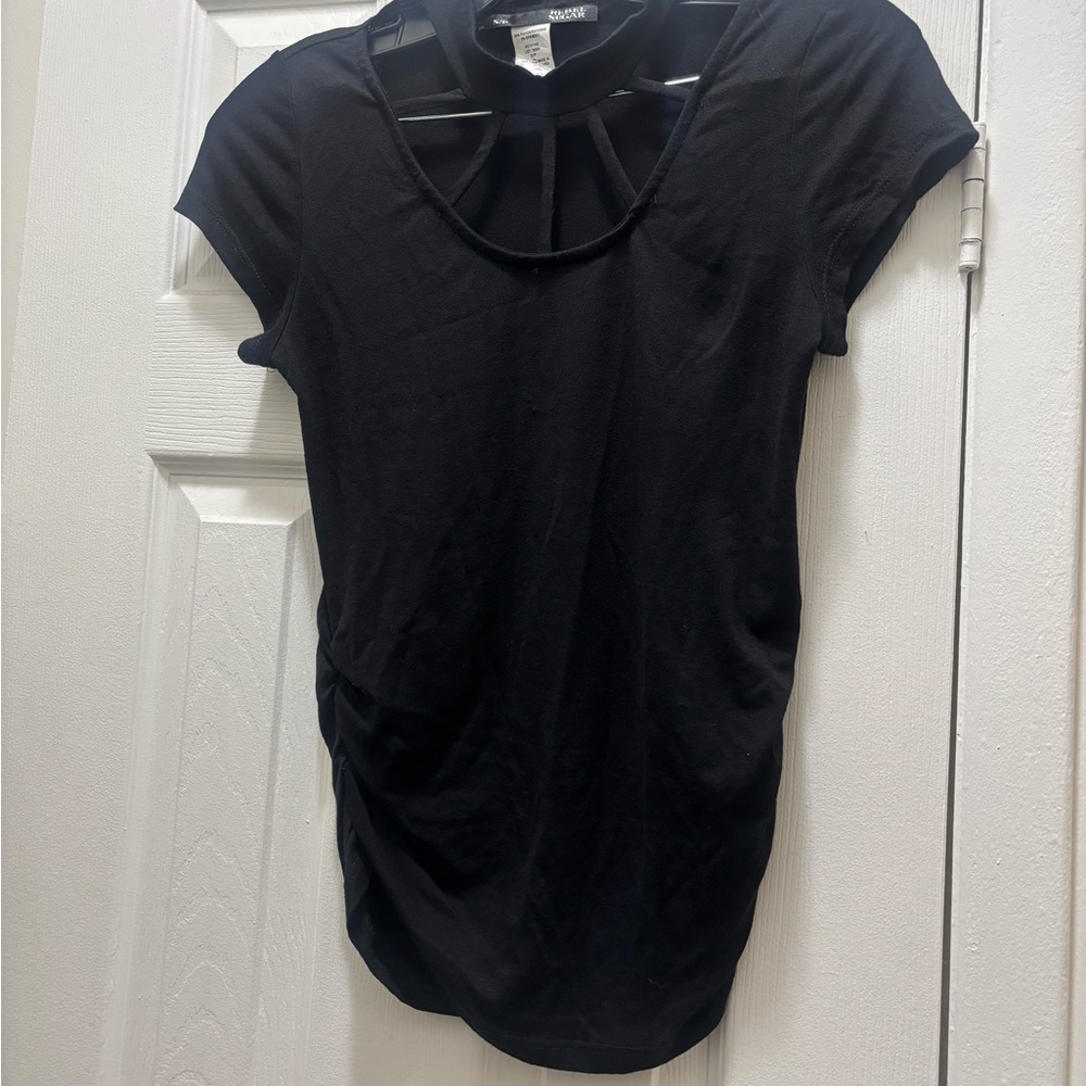 Black Short Sleeve Top